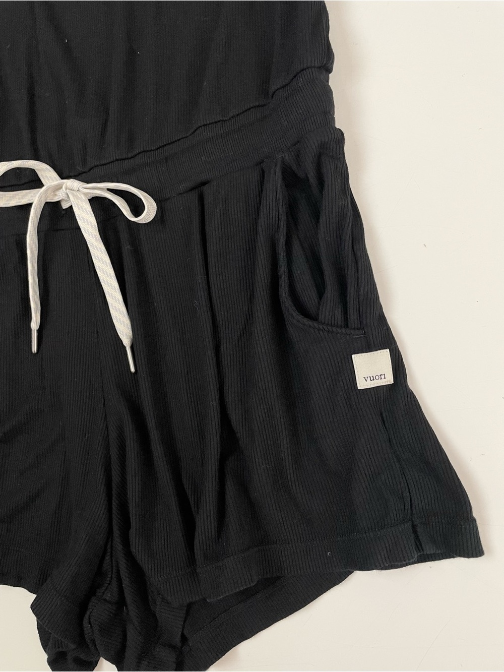 Vuori Torrey Ribbed Black Romper Sleeveless - Picture 9 of 14